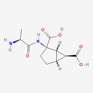 molecular formula C11H16N2O5 B1243389 Talaglumetad CAS No. 441765-98-6