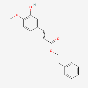 molecular formula C18H18O4 B12433905 2-Phenylethyl 3-(3-hydroxy-4-methoxyphenyl)prop-2-enoate 