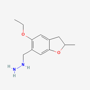 [(5-Ethoxy-2-methyl-2,3-dihydro-1-benzofuran-6-yl)methyl]hydrazine