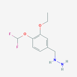 {[4-(Difluoromethoxy)-3-ethoxyphenyl]methyl}hydrazine