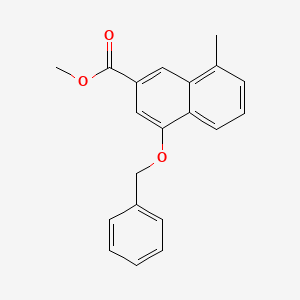 molecular formula C20H18O3 B12433979 Methyl 4-(benzyloxy)-8-methyl-2-naphthoate 