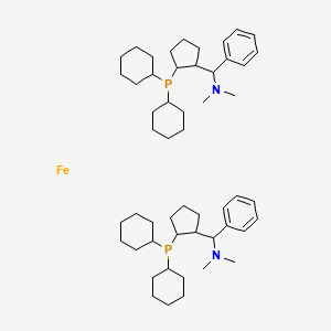 1-(2-dicyclohexylphosphanylcyclopentyl)-N,N-dimethyl-1-phenylmethanamine;iron