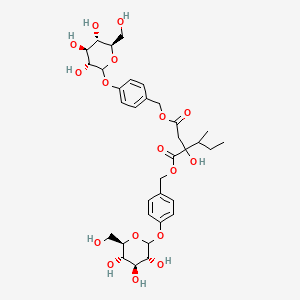 bis[[4-[(3R,4S,5S,6R)-3,4,5-trihydroxy-6-(hydroxymethyl)oxan-2-yl]oxyphenyl]methyl] 2-butan-2-yl-2-hydroxybutanedioate