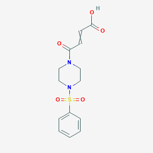 4-Oxo-4-[4-(phenylsulfonyl)-1-piperazinyl]-2-butenoic acid