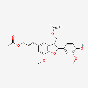 molecular formula C24H26O8 B12434040 10,11-Di-O-acetyldihydrodiconiferyl alcohol 