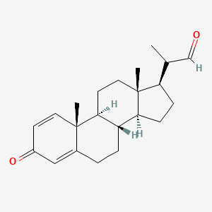 2-[(8S,9S,10R,13S,14S,17R)-10,13-dimethyl-3-oxo-6,7,8,9,11,12,14,15,16,17-decahydrocyclopenta[a]phenanthren-17-yl]propanal