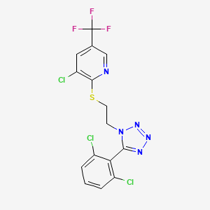 molecular formula C15H9Cl3F3N5S B12434059 3-chloro-2-({2-[5-(2,6-dichlorophenyl)-1H-1,2,3,4-tetraazol-1-yl]ethyl}sulfanyl)-5-(trifluoromethyl)pyridine 