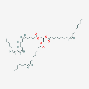 molecular formula C57H98O6 B1243407 TG(16:1(9Z)/18:1(9Z)/20:4(5Z,8Z,11Z,14Z))[iso6] 