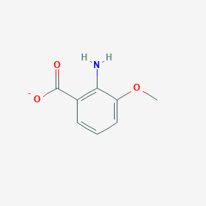 molecular formula C8H8NO3- B1243410 3-甲氧基邻氨基苯甲酸酯 