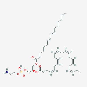 molecular formula C43H74NO8P B1243432 1-hexadecanoyl-2-(4Z,7Z,10Z,13Z,16Z,19Z-docosahexaenoyl)-sn-glycero-3-phosphoethanolamine 