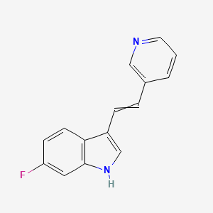 6-fluoro-3-[(1E)-2-(pyridin-3-yl)ethenyl]-1H-indole