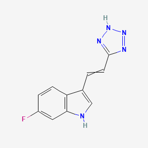 6-fluoro-3-[(1E)-2-(2H-1,2,3,4-tetrazol-5-yl)ethenyl]-1H-indole