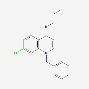 molecular formula C19H19ClN2 B1243446 [1-Benzyl-7-chloro-1H-quinolin-(4E)-ylidene]-propyl-amine 