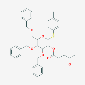 4-Oxopentanoic acid [2-[(4-methylphenyl)thio]-4,5-bis(phenylmethoxy)-6-(phenylmethoxymethyl)-3-oxanyl] ester