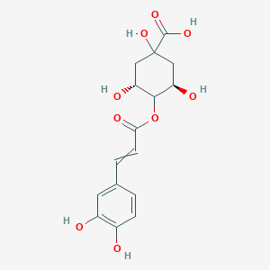 molecular formula C16H18O9 B12434473 (3R,5R)-4-{[(2E)-3-(3,4-dihydroxyphenyl)prop-2-enoyl]oxy}-1,3,5-trihydroxycyclohexane-1-carboxylic acid CAS No. 905-99-7