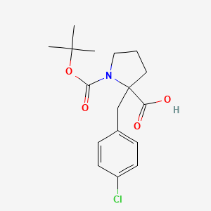 1-(Tert-butoxycarbonyl)-2-[(4-chlorophenyl)methyl]pyrrolidine-2-carboxylic acid