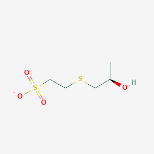 molecular formula C5H11O4S2- B1243455 (R)-2-羟丙基-辅酶M(1-) 