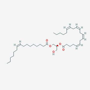 molecular formula C39H66O5 B1243457 DG(16:1(9Z)/20:4(5Z,8Z,11Z,14Z)/0:0) 