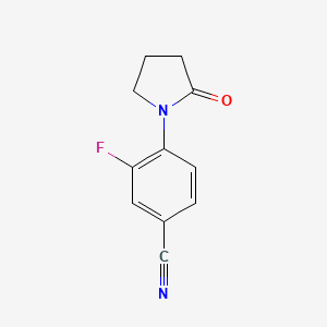 molecular formula C11H9FN2O B12434570 3-Fluoro-4-(2-oxopyrrolidin-1-YL)benzonitrile 