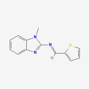 molecular formula C13H11N3S B1243463 1-甲基-N-[(E)-噻吩-2-基甲亚甲基]-1H-苯并咪唑-2-胺 