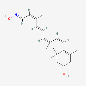 molecular formula C20H29NO2 B1243466 Retinal, 3-hydroxy-, oxime CAS No. 7163-02-2