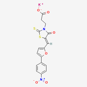 potassium;3-[(5Z)-5-[[5-(4-nitrophenyl)furan-2-yl]methylidene]-4-oxo-2-sulfanylidene-1,3-thiazolidin-3-yl]propanoate