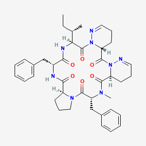 (1R,8S,11R,17S,20R,23S)-11,20-dibenzyl-23-[(2S)-butan-2-yl]-10-methyl-3,4,10,13,19,22,25,26-octazatetracyclo[23.4.0.03,8.013,17]nonacosa-4,26-diene-2,9,12,18,21,24-hexone