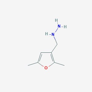 1-[(2,5-Dimethylfuran-3-YL)methyl]hydrazine