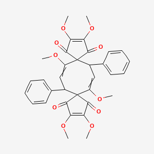 2,3,8,11,12,16-hexamethoxy-6,14-diphenyldispiro[4.3.49.35]hexadeca-2,7,11,15-tetraene-1,4,10,13-tetrone