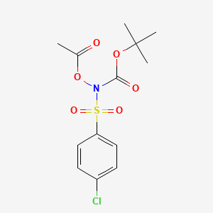 molecular formula C13H16ClNO6S B1243486 [(4-Chlorophenyl)sulfonyl-[(2-methylpropan-2-yl)oxycarbonyl]amino] acetate 