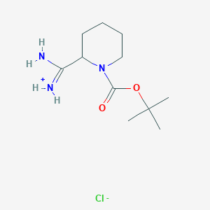 [Amino({1-[(tert-butoxy)carbonyl]piperidin-2-yl})methylidene]azanium chloride