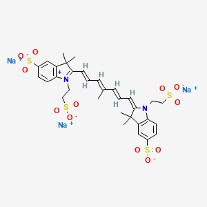 molecular formula C32H35N2Na3O12S4 B1243488 Tetrasulfocyanine 