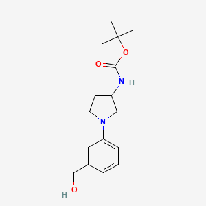 [1-(3-Hydroxymethyl-phenyl)-pyrrolidin-3-yl]-carbamic acid tert-butyl ester