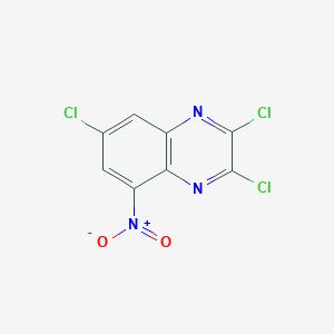 molecular formula C8H2Cl3N3O2 B1243496 5-Nitro-2,3,7-trichloroquinoxaline 