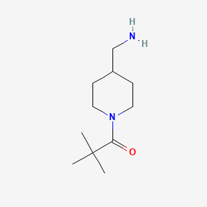 molecular formula C11H22N2O B12434973 1-[4-(Aminomethyl)piperidin-1-yl]-2,2-dimethylpropan-1-one 