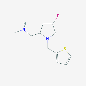 ({4-Fluoro-1-[(thiophen-2-yl)methyl]pyrrolidin-2-yl}methyl)(methyl)amine