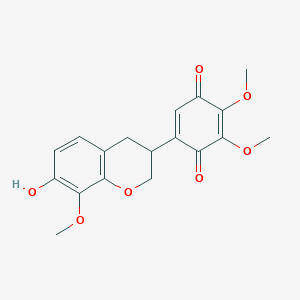 molecular formula C18H18O7 B1243498 Amorphaquinone 