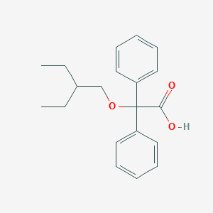 molecular formula C20H24O3 B124350 2-(2-乙基丁氧基)-2,2-二苯基乙酸 CAS No. 2594-45-8
