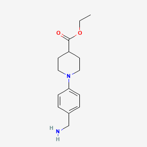 Ethyl 1-[4-(aminomethyl)phenyl]piperidine-4-carboxylate