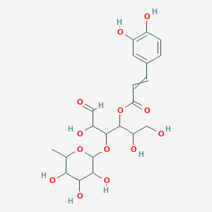 [1,2,5-Trihydroxy-6-oxo-4-(3,4,5-trihydroxy-6-methyloxan-2-yl)oxyhexan-3-yl] 3-(3,4-dihydroxyphenyl)prop-2-enoate