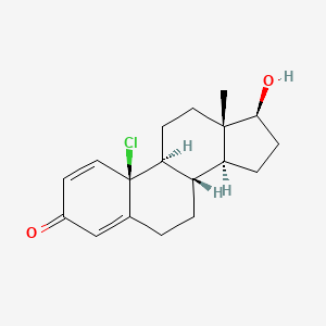 molecular formula C18H23ClO2 B1243516 10beta-Chloro-17beta-hydroxyestra-1,4-dien-3-one 