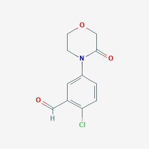 2-Chloro-5-(3-oxomorpholino)benzaldehyde