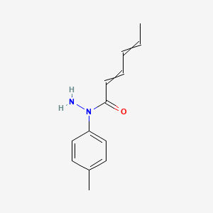 Sorbic acid, 1-p-tolylhydrazide (8CI)