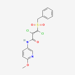 2,3-dichloro-N-(6-methoxypyridin-3-yl)-3-phenylmethanesulfonylprop-2-enamide