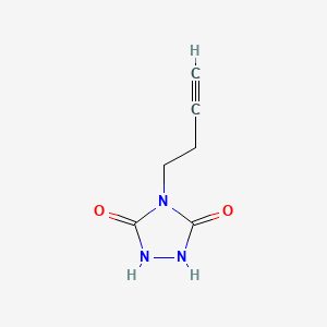 molecular formula C6H7N3O2 B12435332 4-(But-3-yn-1-yl)-1,2,4-triazolidine-3,5-dione 