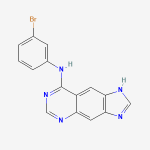 molecular formula C15H10BrN5 B12435370 N-(3-bromophenyl)-1H-imidazo[4,5-g]quinazolin-8-amine CAS No. 171179-32-1