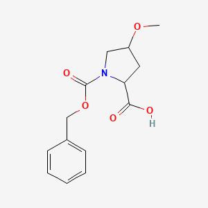 molecular formula C14H17NO5 B12435407 1-[(Benzyloxy)carbonyl]-4-methoxypyrrolidine-2-carboxylic acid 