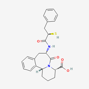 (4S,7S,12bR)-6-oxo-7-[[(2R)-3-phenyl-2-sulfanylpropanoyl]amino]-2,3,4,7,8,12b-hexahydro-1H-pyrido[2,1-a][2]benzazepine-4-carboxylic acid