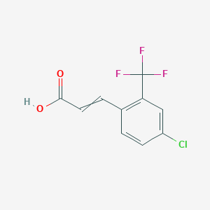 (2E)-3-[4-chloro-2-(trifluoromethyl)phenyl]prop-2-enoic acid