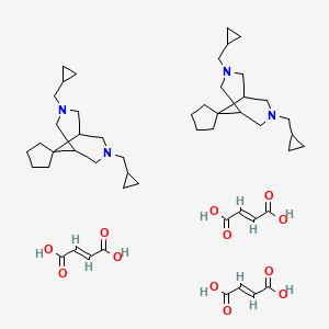 molecular formula C50H76N4O12 B1243547 Tedisamil sesquifumarate 